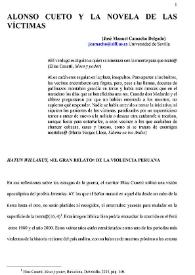 Alonso Cueto y la novela de las víctimas