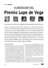 Alrededor del Premio Lope de Vega 
