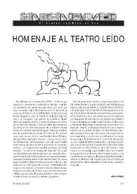 Homenaje al teatro leído 