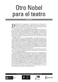 Otro Nobel para el teatro
