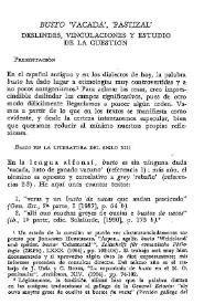 Busto 'vacada', 'pastizal'. Deslindes, vinculaciones y estudio de la cuestión