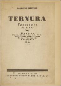 Ternura. Canciones de niños