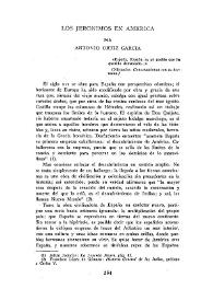 Los jerónimos en América  