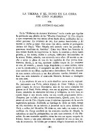 La tierra y el indio en la obra de Ciro Alegría  
