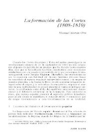 La formación de las Cortes (1808-1810)