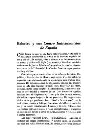 Balseiro y sus 'Cuatro Individualistas de España' 	