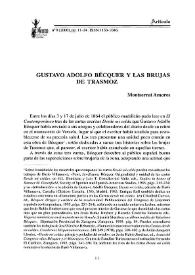 Gustavo Adolfo Bécquer y las brujas de Trasmoz