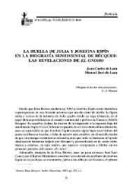 La huella de Julia y Josefina Espín en la biografía sentimental de Bécquer: las revelaciones de 'El Gnomo'