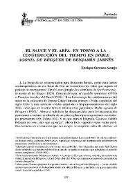 El sauce y el arpa: en torno a la construcción del tiempo en 'Doble agonía de Bécquer' de Benjamín Jarnés