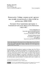 Presentación. Trabajo, estatus social y género: una mirada transnacional a la historia de las profesiones (1820-1960) 