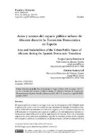 Actos y actores del espacio público urbano de Alicante durante la Transición Democrática en España