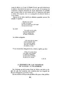 A propósito de las memorias de Manuel Altolaguirre
