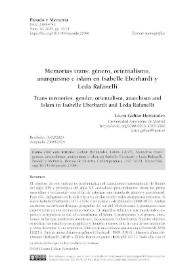 Memorias trans: género, orientalismo, anarquismo e islam en Isabelle Eberhardt y Leda Rafanelli