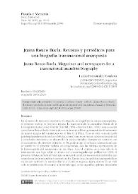 Juana Rouco Buela. Revistas y periódicos para una biografía transnacional anarquista 