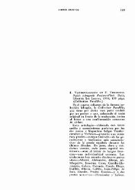 E. Vandercammen et F. Verhesen: 'Poésie espagnole d'aujourd'hui'. Paris, Librairie Les Lettres, 1956, 159 págs. (Collection Parallèle) [Reseña]
