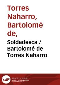 Soldadesca / Bartolomé de Torres Naharro | Biblioteca Virtual Miguel de Cervantes