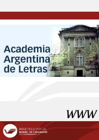 Visitar: Academia Argentina de Letras / dirección Pedro Luis Barcia