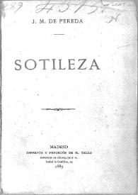 Sotileza / José María de Pereda | Biblioteca Virtual Miguel de Cervantes
