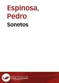 Sonetos / de Pedro Espinosa , edición de Ramón García González | Biblioteca Virtual Miguel de Cervantes
