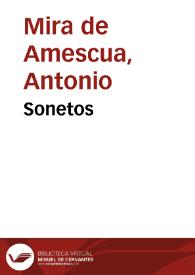 Sonetos / Antonio Mira de Amescua; editados por Ramón García González | Biblioteca Virtual Miguel de Cervantes
