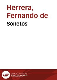 Sonetos / Fernando de Herrera; editados por Ramón García González | Biblioteca Virtual Miguel de Cervantes