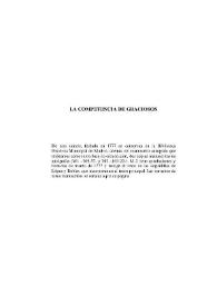 La competencia de graciosos / Ramón de la Cruz; edición de Antonio Díez Mediavilla | Biblioteca Virtual Miguel de Cervantes