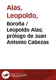 Boroña / Leopoldo Alas; prólogo de Juan Antonio Cabezas | Biblioteca Virtual Miguel de Cervantes