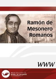 Ramón de Mesonero Romanos / director Enrique Rubio | Biblioteca Virtual Miguel de Cervantes