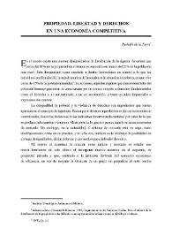 Propiedad, libertad y derechos en una economía competitiva / Rodolfo de la Torre | Biblioteca Virtual Miguel de Cervantes