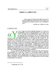 Sobre la abducción | Biblioteca Virtual Miguel de Cervantes