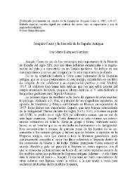 Joaquín Costa y la historia de la España Antigua | Biblioteca Virtual Miguel de Cervantes