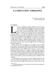 La deducción normativa | Biblioteca Virtual Miguel de Cervantes