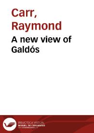 A new view of Galdós
