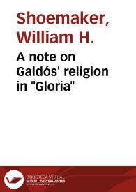 A note on Galdós' religion in 