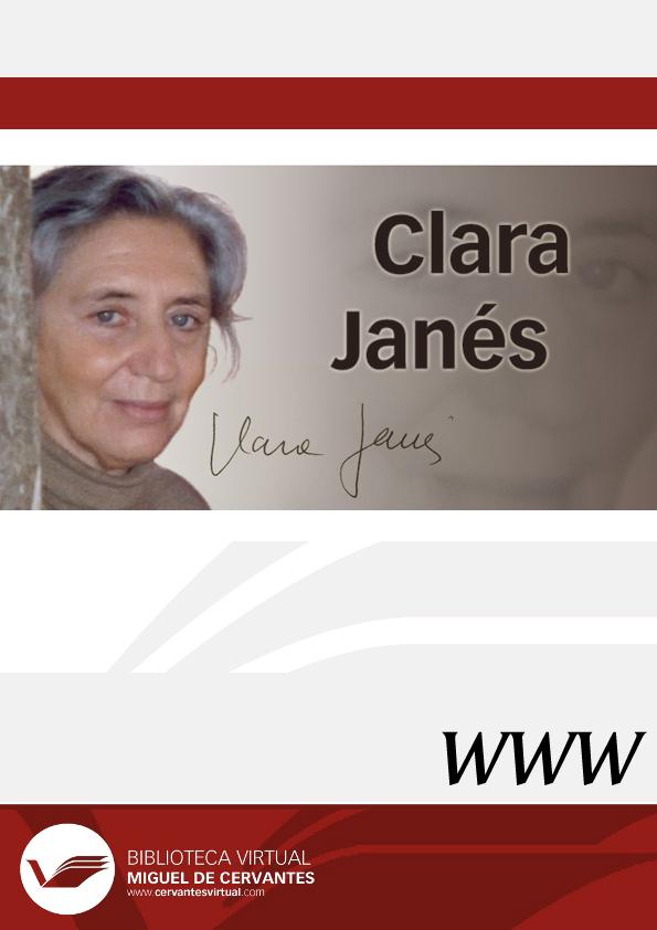 Clara Janés / director Ángel L. Prieto de Paula | Biblioteca Virtual Miguel de Cervantes