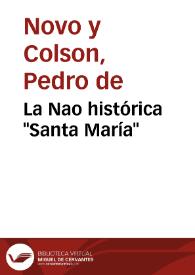 La Nao histórica "Santa María" / Pedro de Novo y Colson | Biblioteca Virtual Miguel de Cervantes