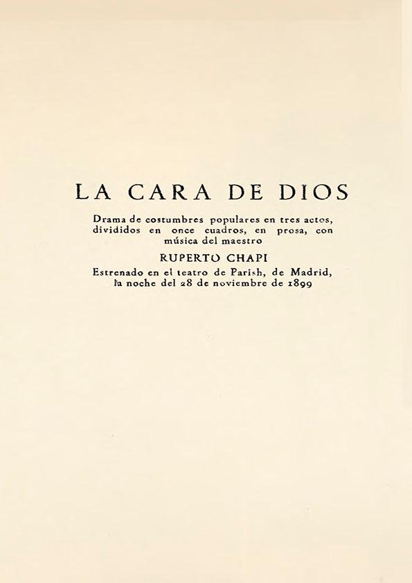 La cara de Dios / Carlos Arniches | Biblioteca Virtual Miguel de Cervantes