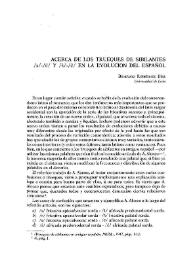Acerca de los trueques de sibilantes /s/-/ĉ/ y /ŝ/-/ĉ/ en la evolución del español / Bonifacio Rodríguez Díez | Biblioteca Virtual Miguel de Cervantes