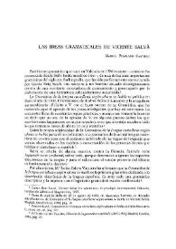 Las ideas gramaticales de Vicente Salvá | Biblioteca Virtual Miguel de Cervantes