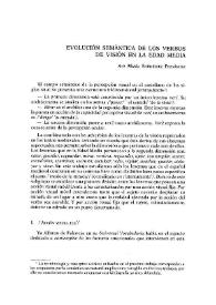 Evolución semántica de los verbos de visión en la Edad Media / Ana María Rodríguez Fernández | Biblioteca Virtual Miguel de Cervantes