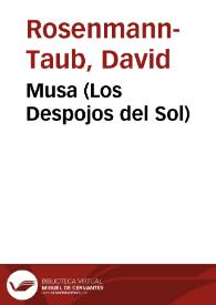 Musa (Los Despojos del Sol) / David Rosenmann-Taub | Biblioteca Virtual Miguel de Cervantes