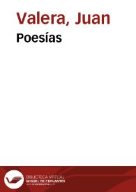 Poesías / Juan Valera; edición de Marcelino Menéndez y Pelayo | Biblioteca Virtual Miguel de Cervantes