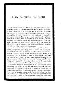 Juan Bautista de Rossi / Juan F. Riaño | Biblioteca Virtual Miguel de Cervantes