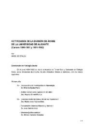 Más información sobre Actividades de la división del árabe de la Universidad de Alicante (Cursos 1990-1991 y 1991-1992) / por Míkel de Epalza