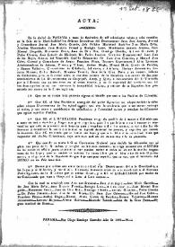Acta de 13 de setiembre de 1826, por la que Panamá proclama su fidelidad a la Gran Colombia | Biblioteca Virtual Miguel de Cervantes