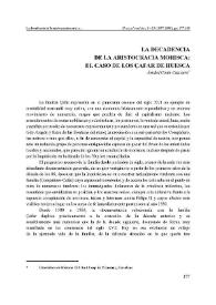 La decadencia de la aristocracia morisca: el caso de los Çafar de Huesca / Ánchel Conte Cazcarro | Biblioteca Virtual Miguel de Cervantes