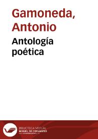 Antología poética / Antonio Gamoneda | Biblioteca Virtual Miguel de Cervantes