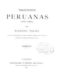 Tradiciones peruanas. Séptima serie / Ricardo Palma | Biblioteca Virtual Miguel de Cervantes