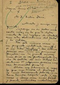 Carta a Rubén Darío (Moguer, Junio, 2, 1900) / Juan Ramón Jiménez | Biblioteca Virtual Miguel de Cervantes