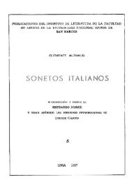 Sonetos italianos / Clemente Althaus | Biblioteca Virtual Miguel de Cervantes